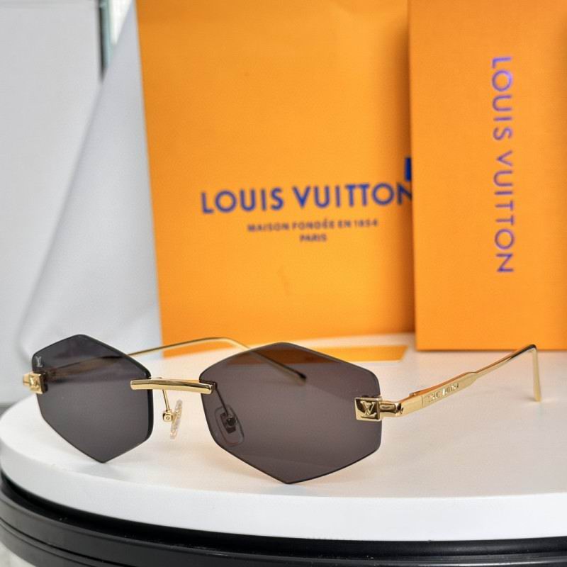 Rimless Geometric Sunglasses